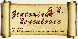 Zlatomirka Menčulović vizit kartica
